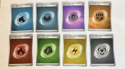 Pokemon TCG SV 151 Complete Set Cosmos Holo Basic Energies (8 cards) - Image 1