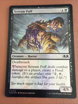 x1 Scream Puff WOE MTG 105 COMMON M/NM 1x FOIL - Image 1