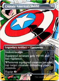 Captain America's Shield (0317) (Borderless) - [Marvel Super Heroes] MTG - Image 1