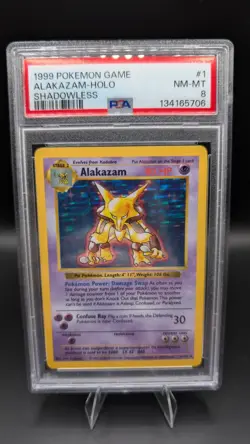 Alakazam Base Set Holo #1/102 Shadowless 1999 Pokemon ⭐ PSA 8 - Image 1