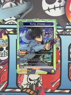 Union Arena UE17BT: SOLO LEVELING Sung Jinwoo UE17BT/SLG-1-049 Super Rare SR NM - Image 1