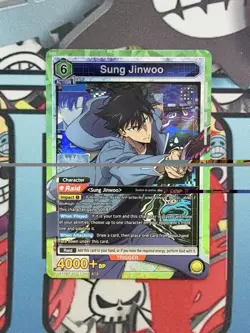 Union Arena UE17BT: SOLO LEVELING Sung Jinwoo UE17BT/SLG-1-049 Super Rare SR NM - Image 2