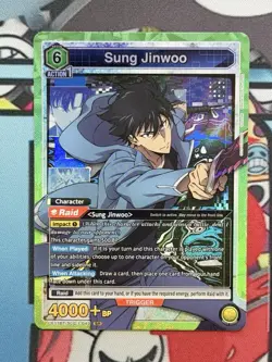 Union Arena UE17BT: SOLO LEVELING Sung Jinwoo UE17BT/SLG-1-049 Super Rare SR NM - Image 3