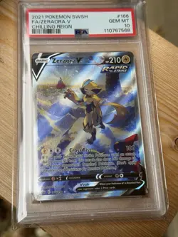 PSA 10 Zeraora V #166/198 Full Art 2021 Pokemon Chilling Reign - Image 1