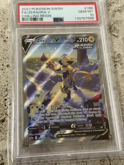 PSA 10 Zeraora V #166/198 Full Art 2021 Pokemon Chilling Reign - Image 2