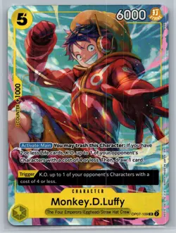 2022 Monkey.D.Luffy (Illustration Box Vol.3) Foil SR One Piece Promo OP07-109 NM - Image 1
