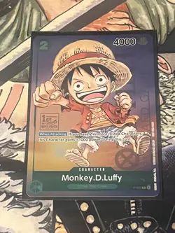 One Piece card Game Monkey.D.Luffy (037) (1st Anniversary Tournament) Promo NM - Image 1