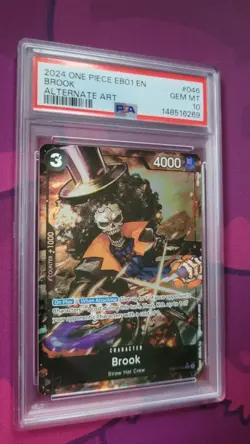 2024 One Piece EB01 #046 Brook Alternate Art PSA 10 GEM Mint - Image 1
