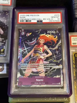 2025 One Piece NAMI OP09-070 Premium Card Collection Vol 4 “Gengar Nami” PSA 10 - Image 1