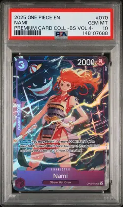 2025 One Piece NAMI OP09-070 Premium Card Collection Vol 4 “Gengar Nami” PSA 10 - Image 2