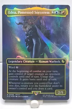 Edea, Possessed Sorceress (Borderless) Commander: Final Fantasy Foil NM Rare - Image 2