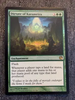 Dictate of Karametra Foil NM Journey into Nyx MTG Magic The Gathering - Image 1