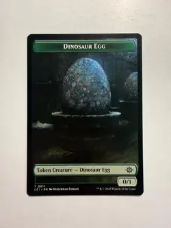 Dinosaur Egg/Dinosaur Double-Sided Token 11/10 MTG The Lost Caverns of Ixalan - Image 1