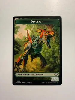 Dinosaur Egg/Dinosaur Double-Sided Token 11/10 MTG The Lost Caverns of Ixalan - Image 2