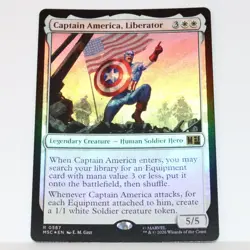 Captain America, Liberator - Foil - MTG Commander: Marvel Super Heroes - NM/M - Image 1
