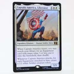 Captain America, Liberator - Foil - MTG Commander: Marvel Super Heroes - NM/M - Image 2