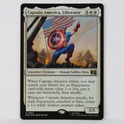 Captain America, Liberator - Foil - MTG Commander: Marvel Super Heroes - NM/M - Image 3
