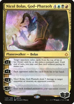 [1x] Nicol Bolas, God-Pharaoh - Foil - SDCC 2017 Exclusive (HOU) Near Mint, Engl - Image 1