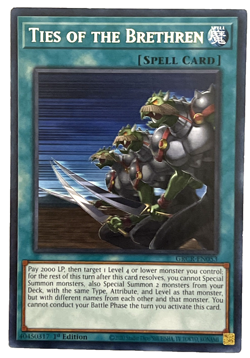 YuGiOh! Ties of the Brethren GRCR-EN053 1st Edition Rare - Image 1