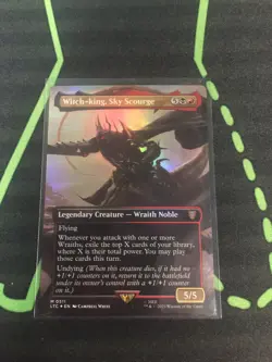 MTG Magic The Gathering Witch-King Sky Scourge Foil Borderless LOTR Commander - Image 1