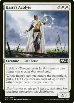 X 1 Basri's Acolyte NM M21 008 MTG Magic The Gathering - Image 1