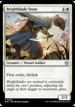 X 1 Brightblade Stoat NM 004 Bloomburrow BLB MTG Magic The Gathering - Image 1