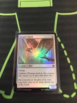 MTG Magic The Gathering Healer’s Hawk Foil FDN White Bird Lifelink Commander - Image 1