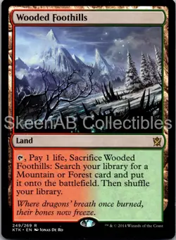 MTG SkeenAB Wooded Foothills Khans of Tarkir LP - Image 1