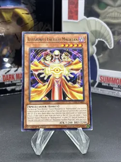 Yugioh Illusionist Faceless Magician LED2-EN002 (1st Edition) Rare NM - Image 2