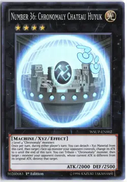 Yugioh - Number 36: Chronomaly Chateau Huyuk WSUP-EN002 1st Edition - World Supe - Image 1