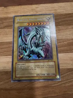Konami Yu-Gi-Oh Blue-Eyes White Dragon BPT-003 2002 Tin Secret Rare - Image 1