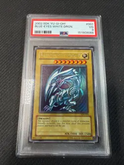 2002 Yu-Gi-Oh! SDK-001 Blue-Eyes White Dragon - PSA 3 - Image 1