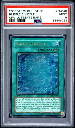 Bubble Shuffle CRV-EN046 1st Edition-Ultimate Rare Yugioh PSA 9 *731 - Image 1