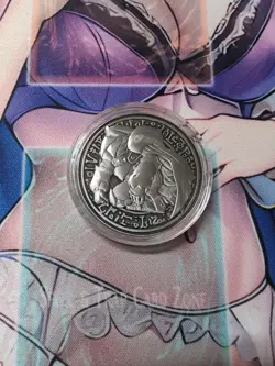 Yugioh Mobius The Frost Monarch Coin Official Silver - Image 1