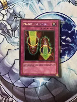 (56) Magic Cylinder LON-104 Secret Rare Unlimited Yugioh MP/HP - Image 1