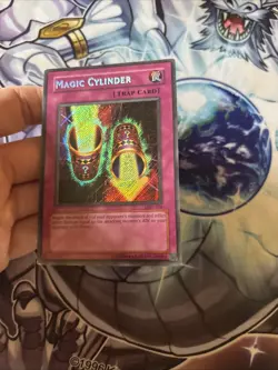 (56) Magic Cylinder LON-104 Secret Rare Unlimited Yugioh MP/HP - Image 2