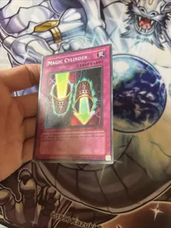 (56) Magic Cylinder LON-104 Secret Rare Unlimited Yugioh MP/HP - Image 3