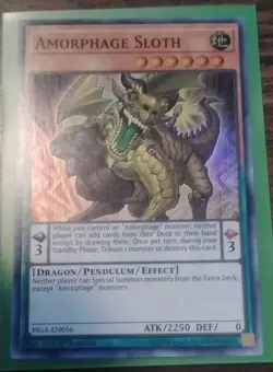 ( AMORPHAGE SLOTH ) - Super Rare - FIGA-EN056 - 1st - NM - Yu-Gi-Oh Fists of the - Image 1