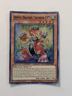 Yugioh TCG Card - 1x Armed Dragon Thunder LV5 - BLVO-EN003 - NM - 1st Edition - Image 3