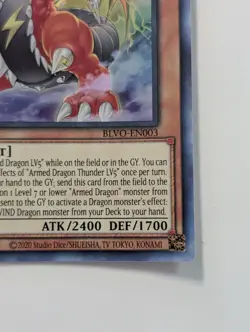 Yugioh TCG Card - 1x Armed Dragon Thunder LV5 - BLVO-EN003 - NM - 1st Edition - Image 5