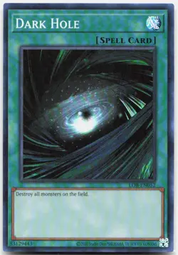Dark Hole Unlimited Super Rare Legend of Blue Eyes White Dragon LOB-EN052 LP - Image 1