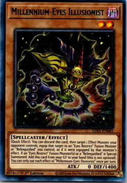 Millennium-Eyes Illusionist (Green) LDS1-EN045 Season 1 Yu-Gi-Oh 1st Edition LP - Image 1