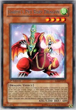Yugioh Harpie's Pet Baby Dragon EOJ-EN013 Rare 1st Edition NM - Image 1