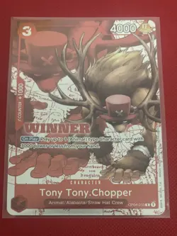 One Piece Tony Tony Chopper OP04-010 Winner Promo Card English OP04 NM - Image 1