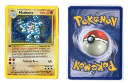 MACHAMP 8/102 HOLO RARE BASE SET WOTC POKEMON CARD TCG HP - Image 1