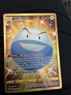 Electrode 222/198 Pokemon Chilling Reign Gold Secret Rare Shiny Holo NM - Image 1
