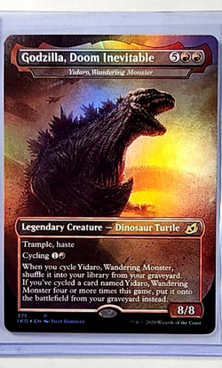 2020 MTG Magic The Gathering Ikoria Borderless Foil 375 Godzilla Doom Inevitable - Image 1