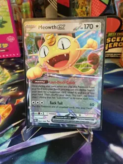 Pokemon TCG Meowth ex 062/088 Perfect Order English Double Rare - Image 1