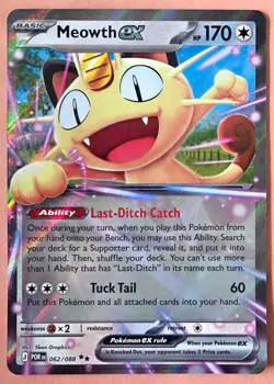 Meowth ex 062/088 - Pokemon TCG ME03: Perfect Order - Holo - Double Rare - NM - Image 1