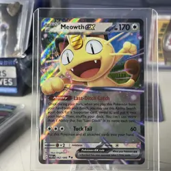 Pokemon Meowth EX Full Art Holo Double Rare 170 HP Perfect Order 062/088 - Image 1